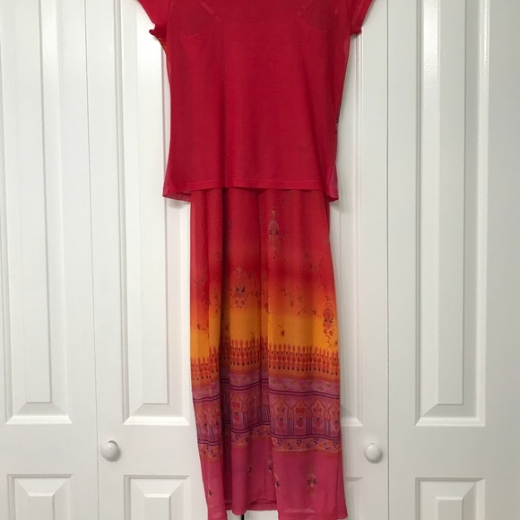 Red Orange Sunset Dress Set - Picture 3 of 7